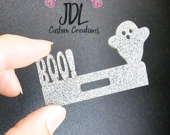 Halloween Ghost Badge Topper: Spooky Boo Acrylic Nurse Badge