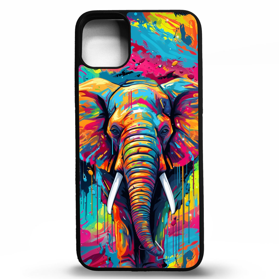 Elephant Paint Splatter Drip Animal Pattern Pop Art Graphic Etsy