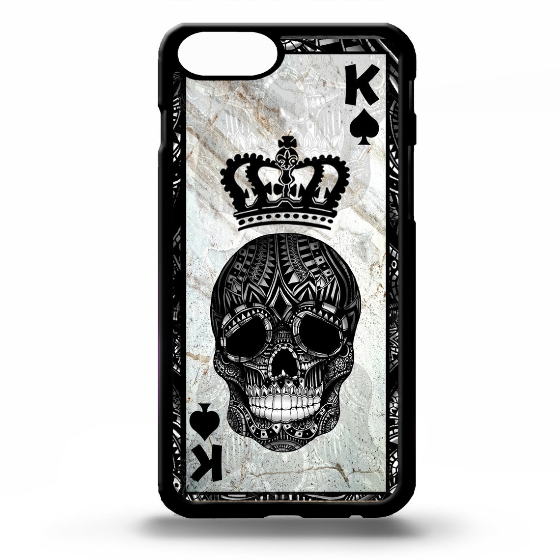 King of spades skull playing card tattoo poker graphic phone Etsy