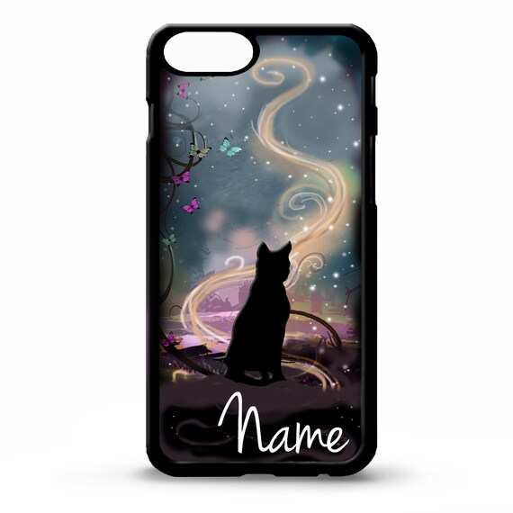 Schwarze Katze Magie Hexe Sterne Grafik Personalisierte Name Hülle Für Iphone 5 5 S Se 6 6 S 7 8 Plus X Xs Xr Xs Max Telefon Cas