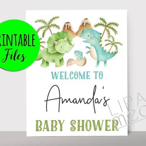 Books for Baby Dinosaur Baby Shower Game Printable, Bring a Book ...
