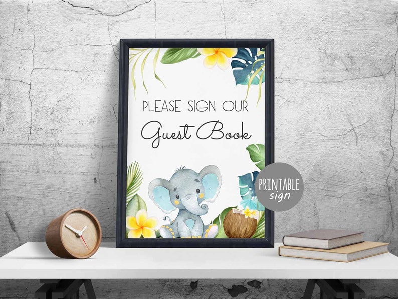 Elephant Guest Book Sign Boy Baby Shower Sign Birthday Table Etsy Elephant Guest Book Sign Boy Baby Shower Sign Birthday Table Etsy
