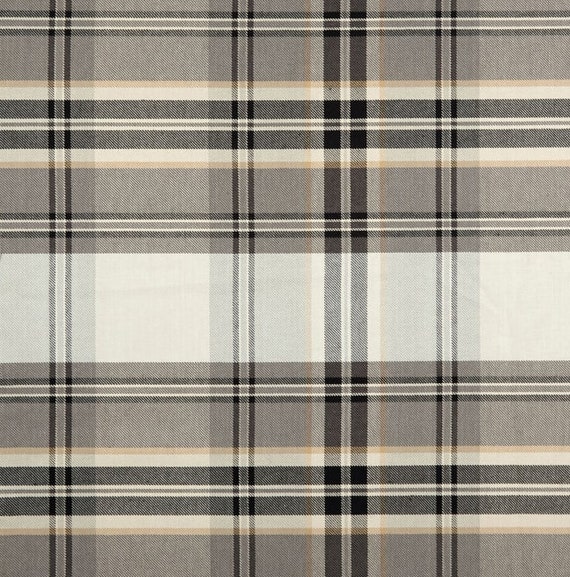Modern Plaid Fabric Kendal Plaid Peppercorn Home Decor Etsy