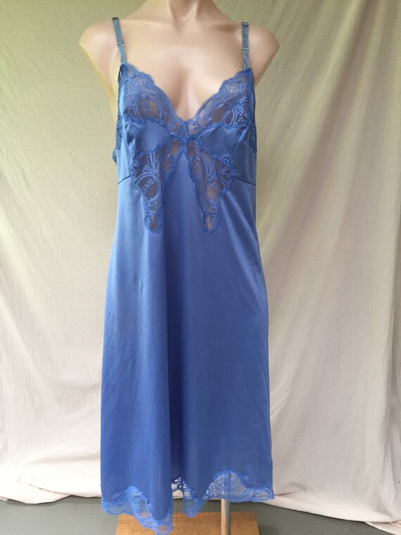 Red Lace Full Slip Charmode Fashions Size 34 Vintage 1950s Lingerie