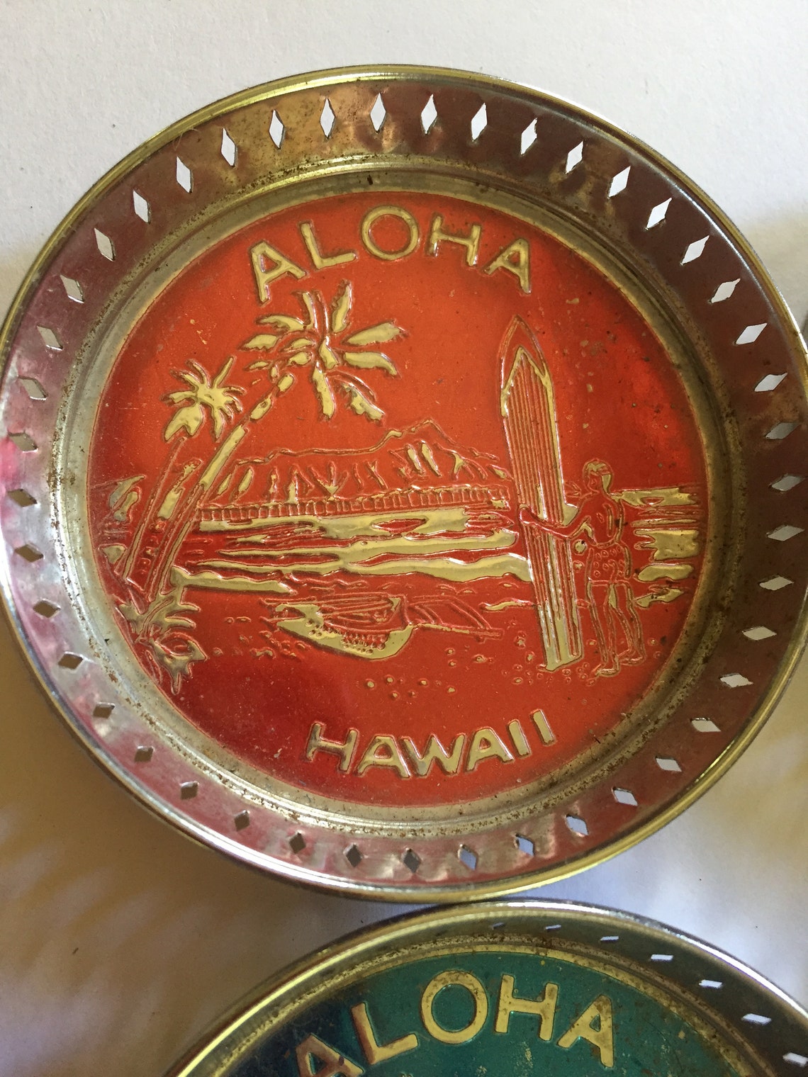 Vintage Hawaii drink coasters Aloha coasters vintage drink Etsy