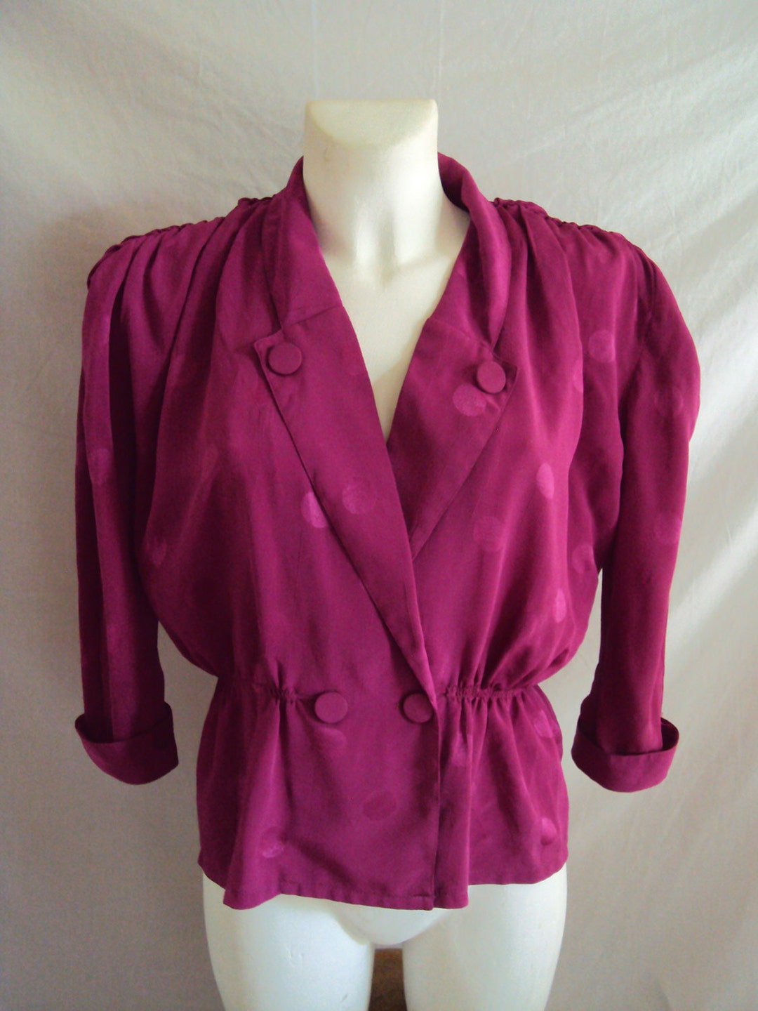 Hot Pink Jacket Cue Design Jacket Cue Jacket Pink Designer Etsy