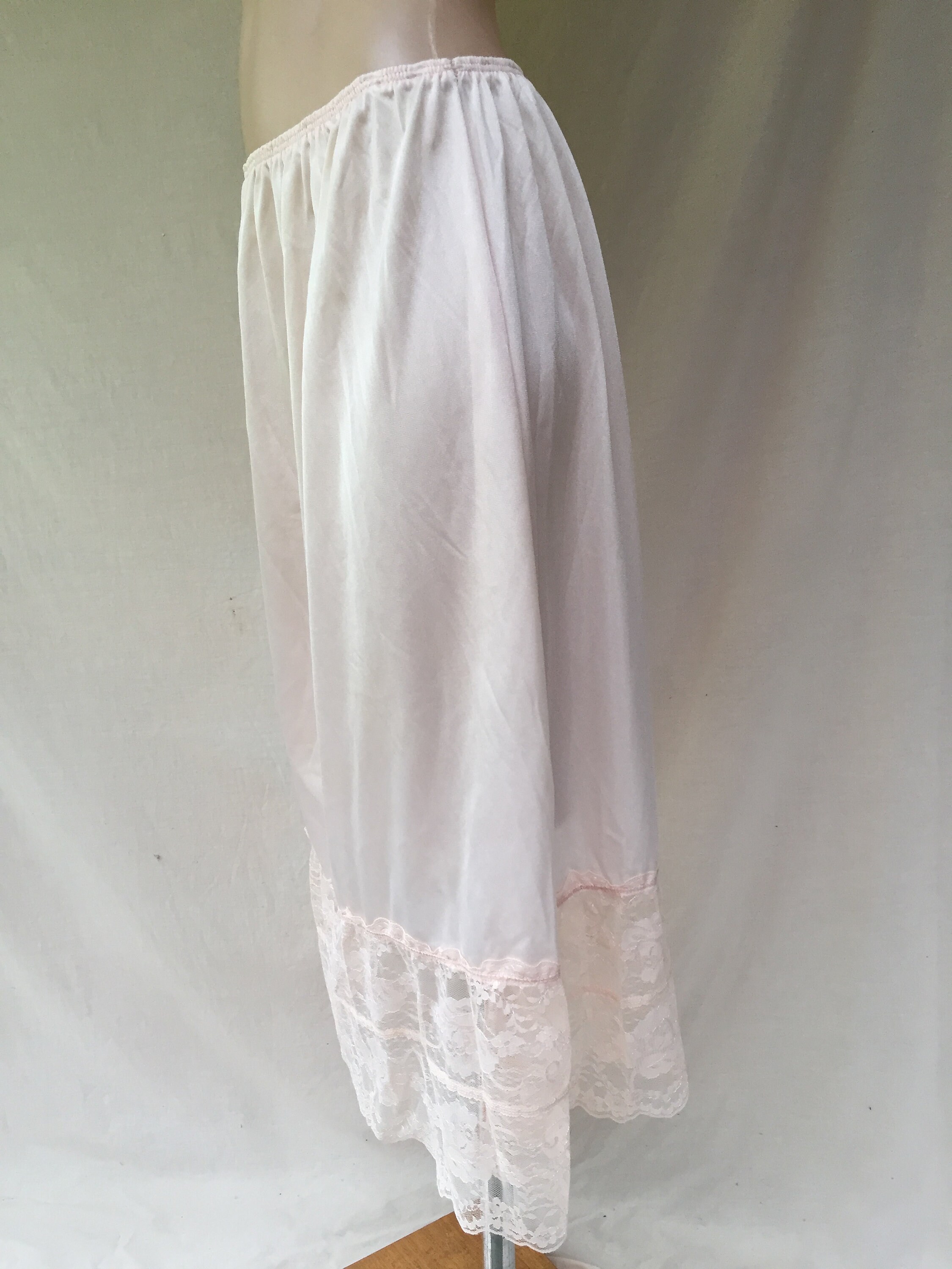 Vintage Beige lace half slip size 14 Etsy