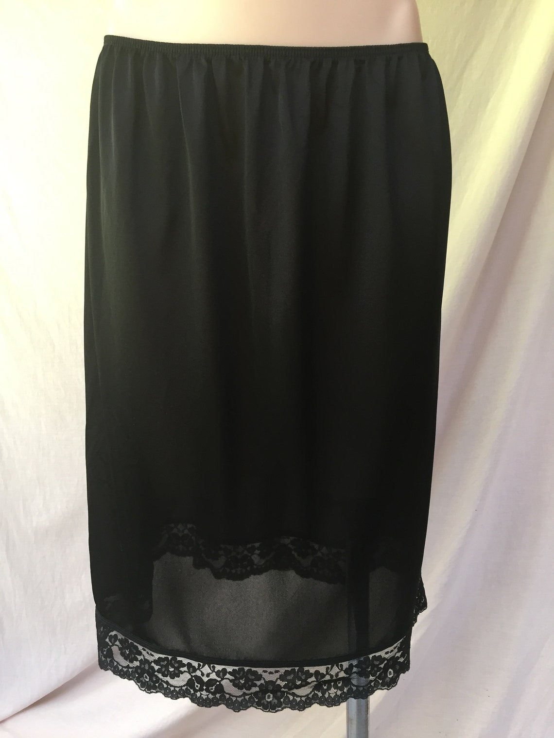Vintage Black Half Slip Vintage Black Lace Slip Retro Black Etsy