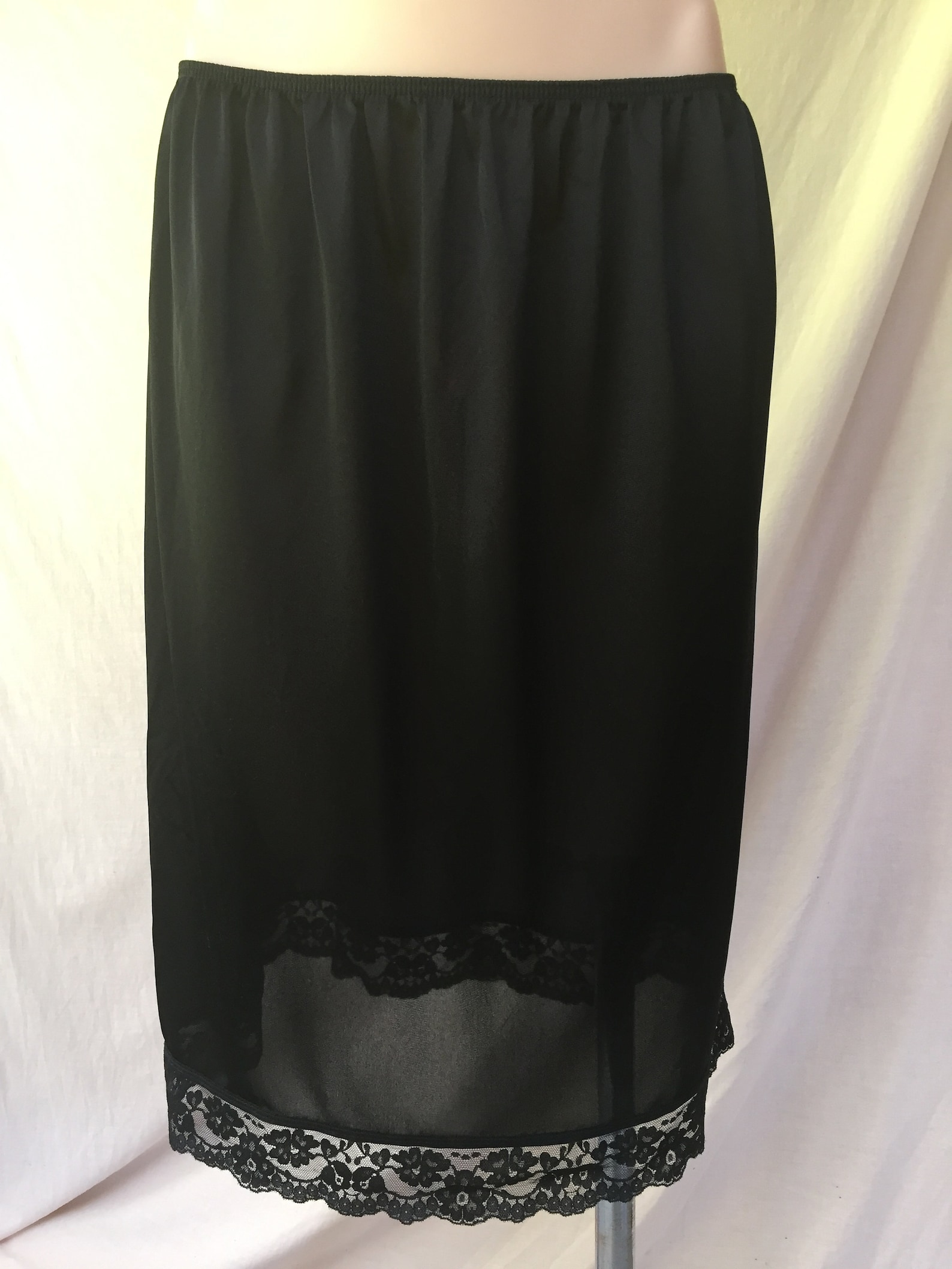 Vintage Black Half Slip Vintage Black Lace Slip Retro Black Etsy