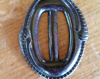 Vintage buckle, retro buckle, Art Deco buckle, brown belt buckle, art nouveau buckle, vintage belt buckle