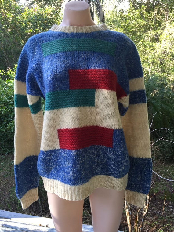 Retro mohair jumper, retro sweater, vintage woolen