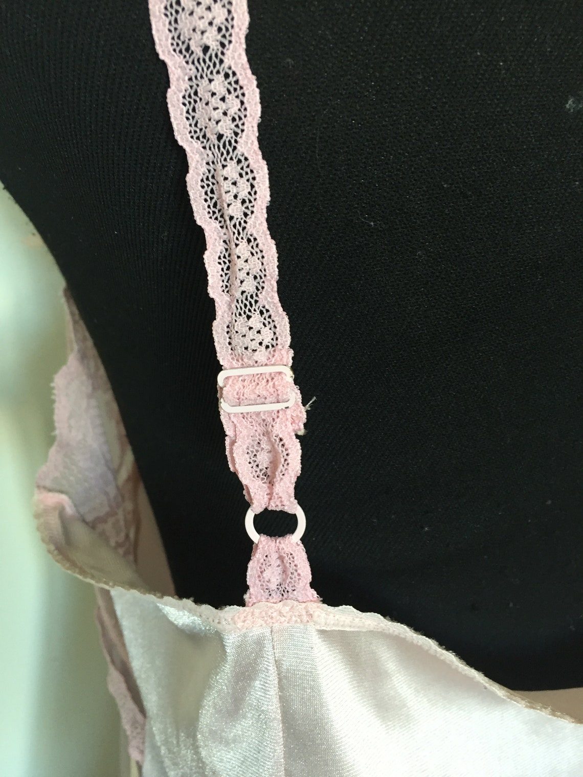 Vintage Pink Lace Slip Size 14 - Etsy UK