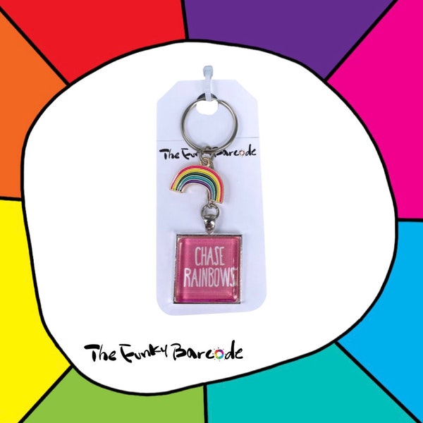 TFB - CHASE RAINBOWS Keyring Gift Card Keys Pink Cute Friend Dream