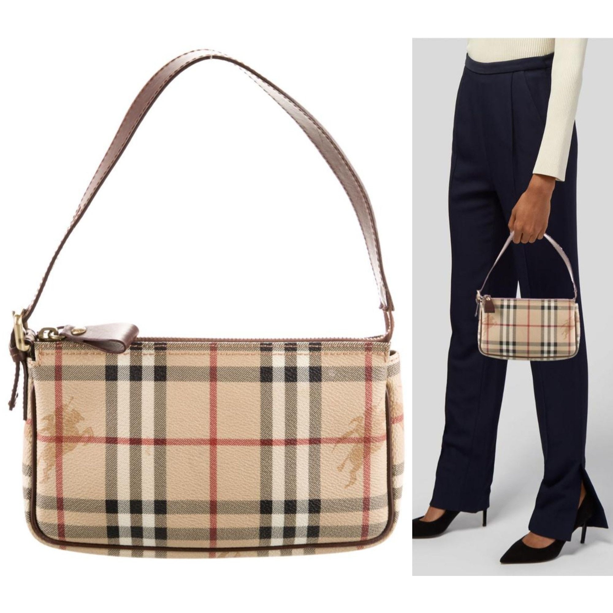 Authentic Burberry Nova Check Pochette - Shoulder Bag