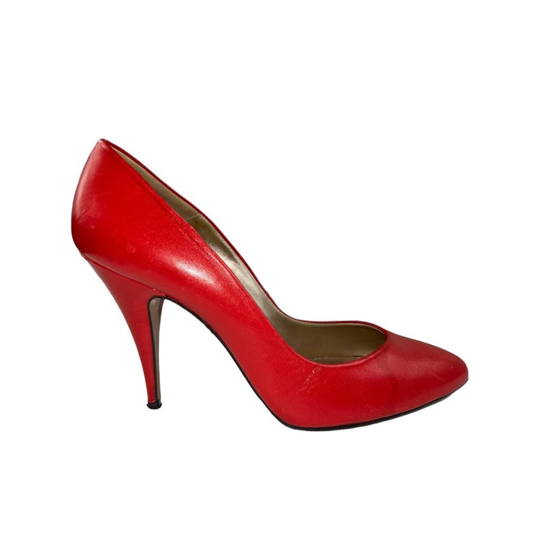 SERGIO ZELCER Red Spanish Leather Collection Heels Size 9 Etsy