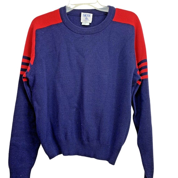 SKYR Mens Color Block 100% Wool Sweater Mens Size… - image 1