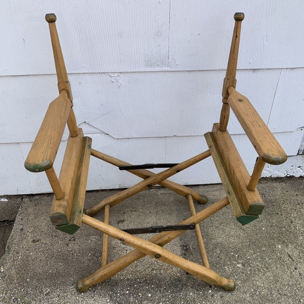 Director Chair Folding Wooden Chair Gold Medal 1930s Mid Century Vintage