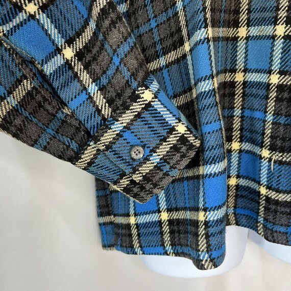 Vintage 50s Large Plaid Board Shirt USA Shacklet … - image 3