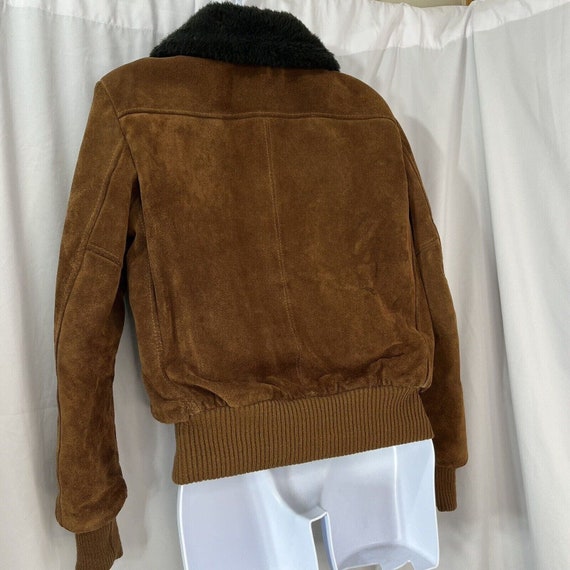 Vintage Mens Bermans Suede Leather Bomber Jacket … - image 10