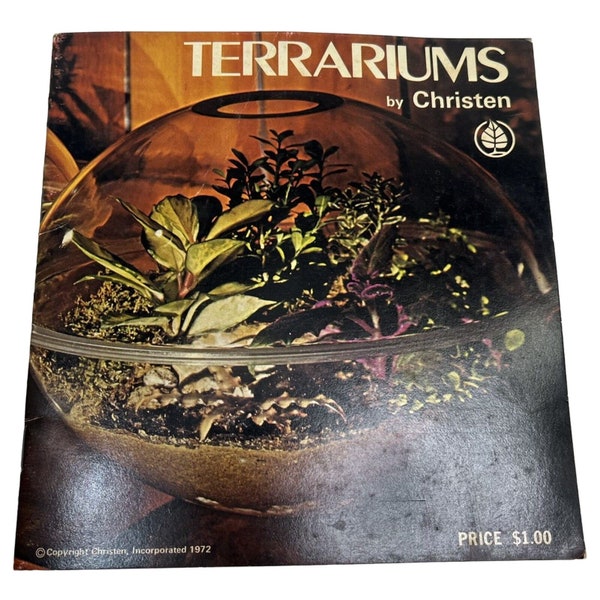 Vintage 1972 Christen Terrariums Pamphlet Book Ephemera Atomic Living MCM