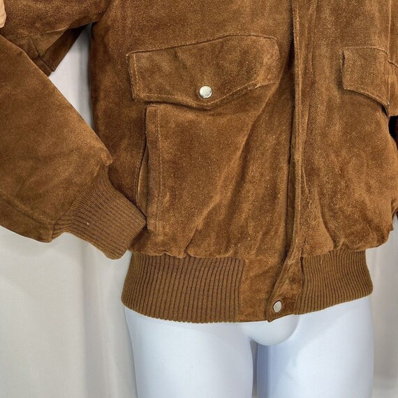 Vintage Mens Bermans Suede Leather Bomber Jacket … - image 3