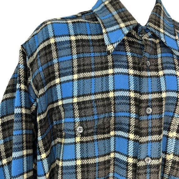 Vintage 50s Large Plaid Board Shirt USA Shacklet … - image 1