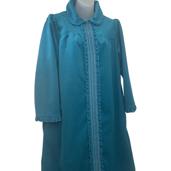 Leisure Life Bath Robe Long House Coat Collar Dre… - image 1