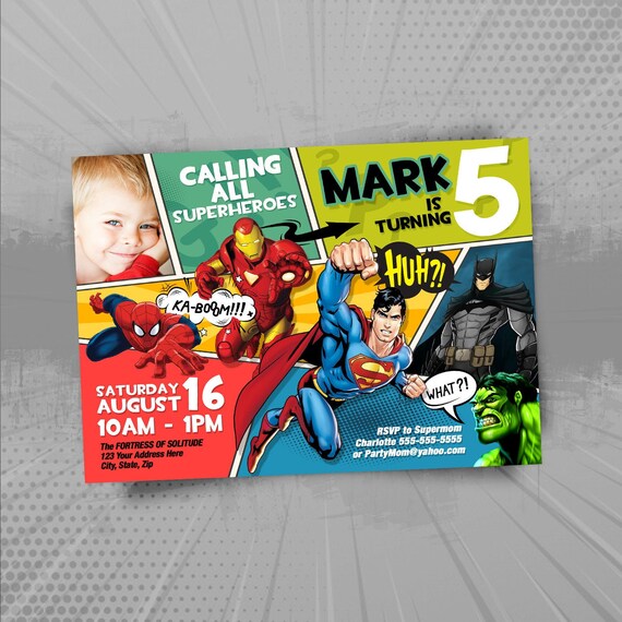 Super Heros Invitation Invitation Anniversaire A Imprimer Etsy Super Heros Invitation Invitation Anniversaire A Imprimer Etsy
