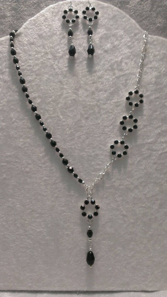 black crystal necklace