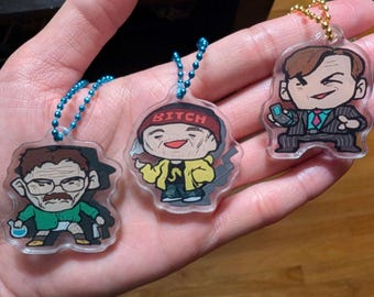 Pequeños dijes acrílicos de Breaking Bad Better Call Saul