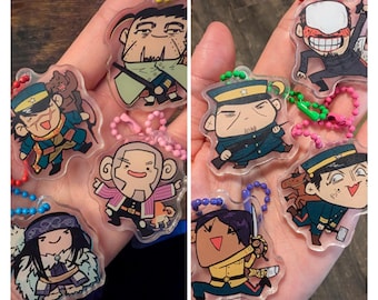 Dijes acrílicos divertidos de Golden Kamuy Sugimoto Asirpa Shiraishi Ogata