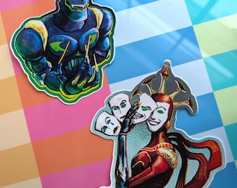 Pegatina de vinilo troquelado resistente a la intemperie con dibujos animados de los años 90 de Reboot Hexadecimal Megabyte