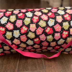 Sleepy Owl Personalizable Memory Foam Nap Mat for Kids