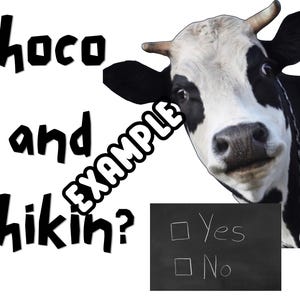 Hoco and Chikin - Cow Themed Homecoming proposal printable design