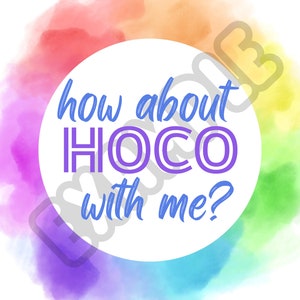 How About Hoco with Me? - Homecoming proposal printable design