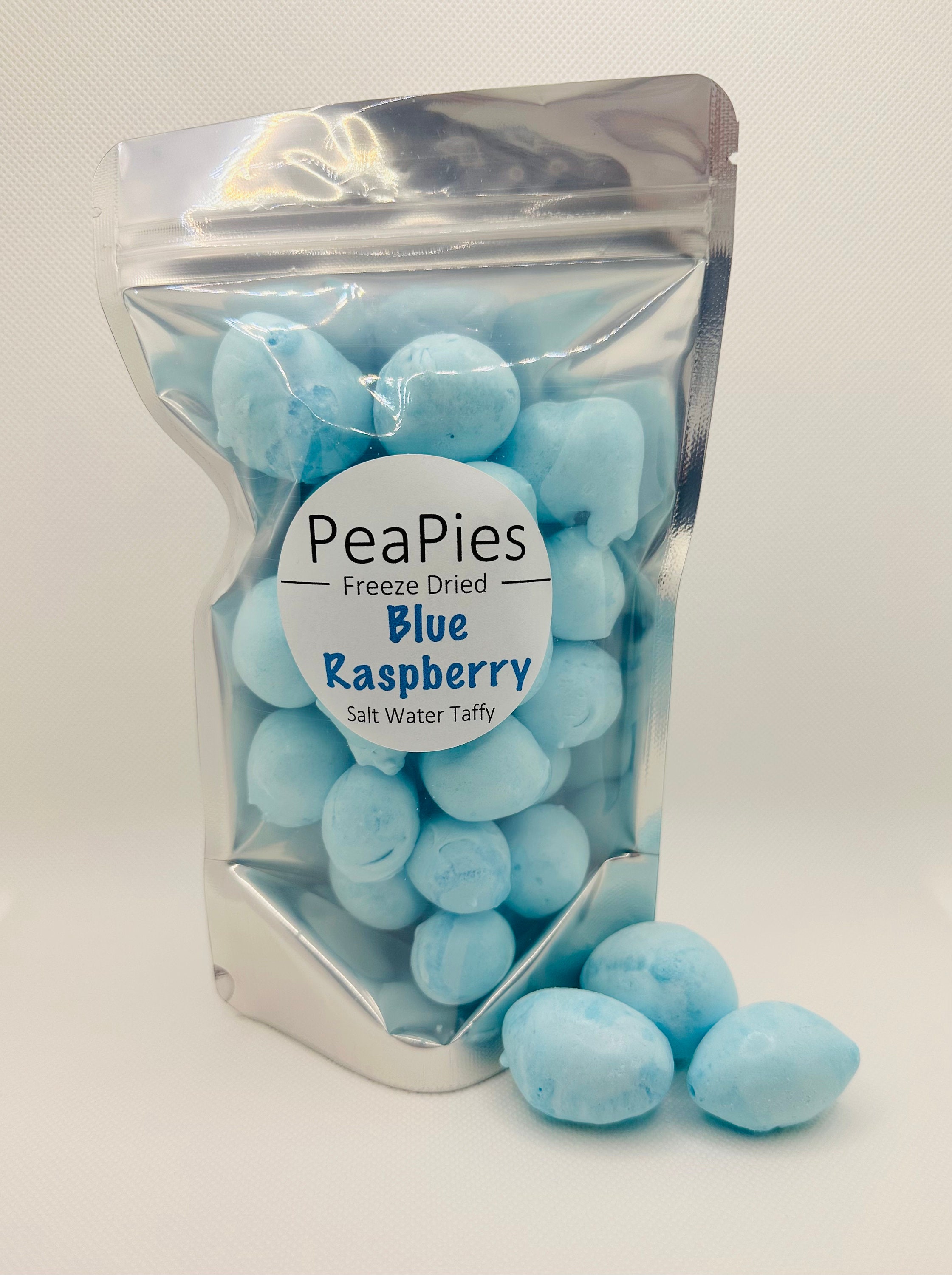 Freeze Dried Blue Raspberry Taffy, Free Shipping, Candy, Salt Water