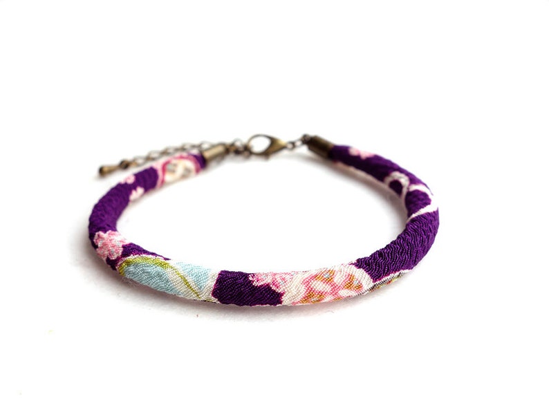 Japanese Bracelet. Flower Chirimen Bracelet/asian Anklet / Etsy