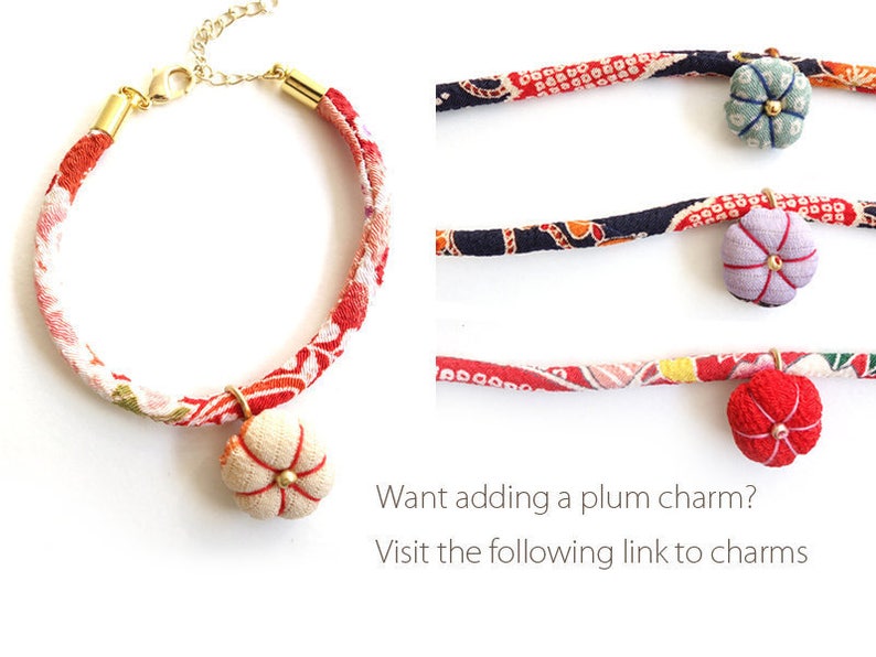 Japanese Bracelet Cherry Blossom Red Bracelet/anklet / Single Etsy