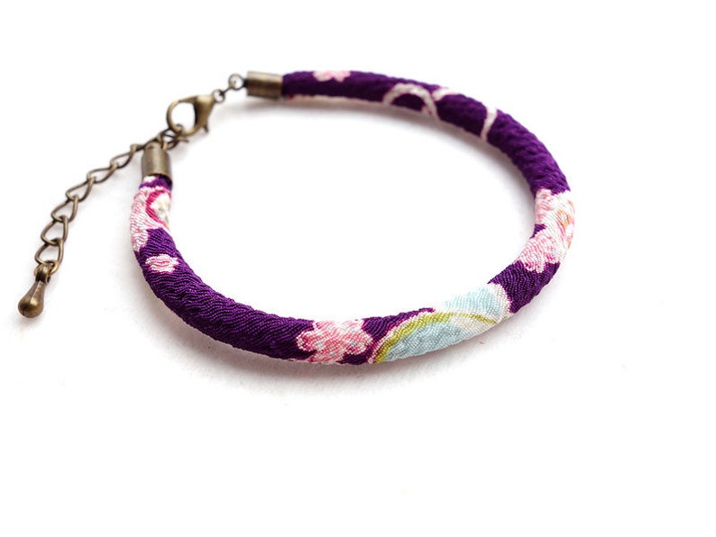 Japanese Bracelet. Flower Chirimen Bracelet/asian Anklet / Etsy