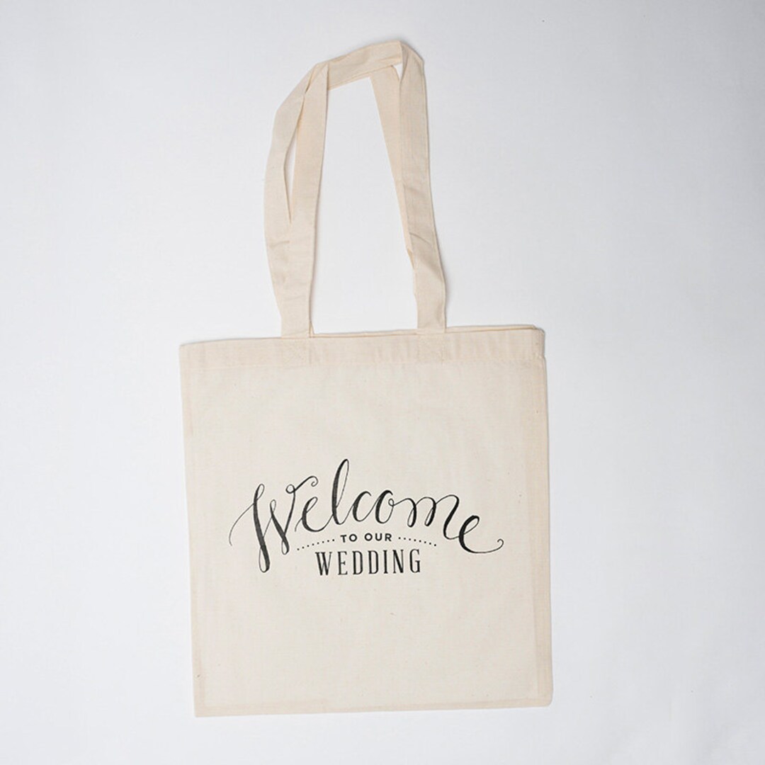 Welcome to Our Wedding Bag 10 Black Wedding Welcome Bag - Etsy
