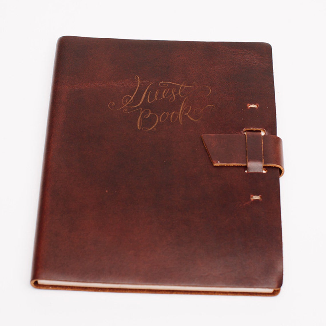Leather Guest Book Etsy