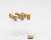 Faveurs de mariage (12), bouteilles en verre de faveur avec le liège, mariage send-off, empaquetage de faveur