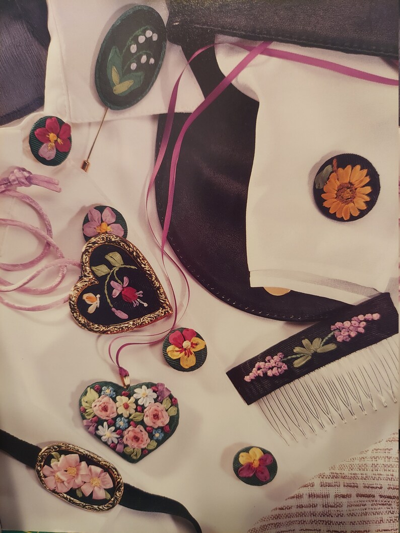 Ribbon Embroidery accessories pattern women girls