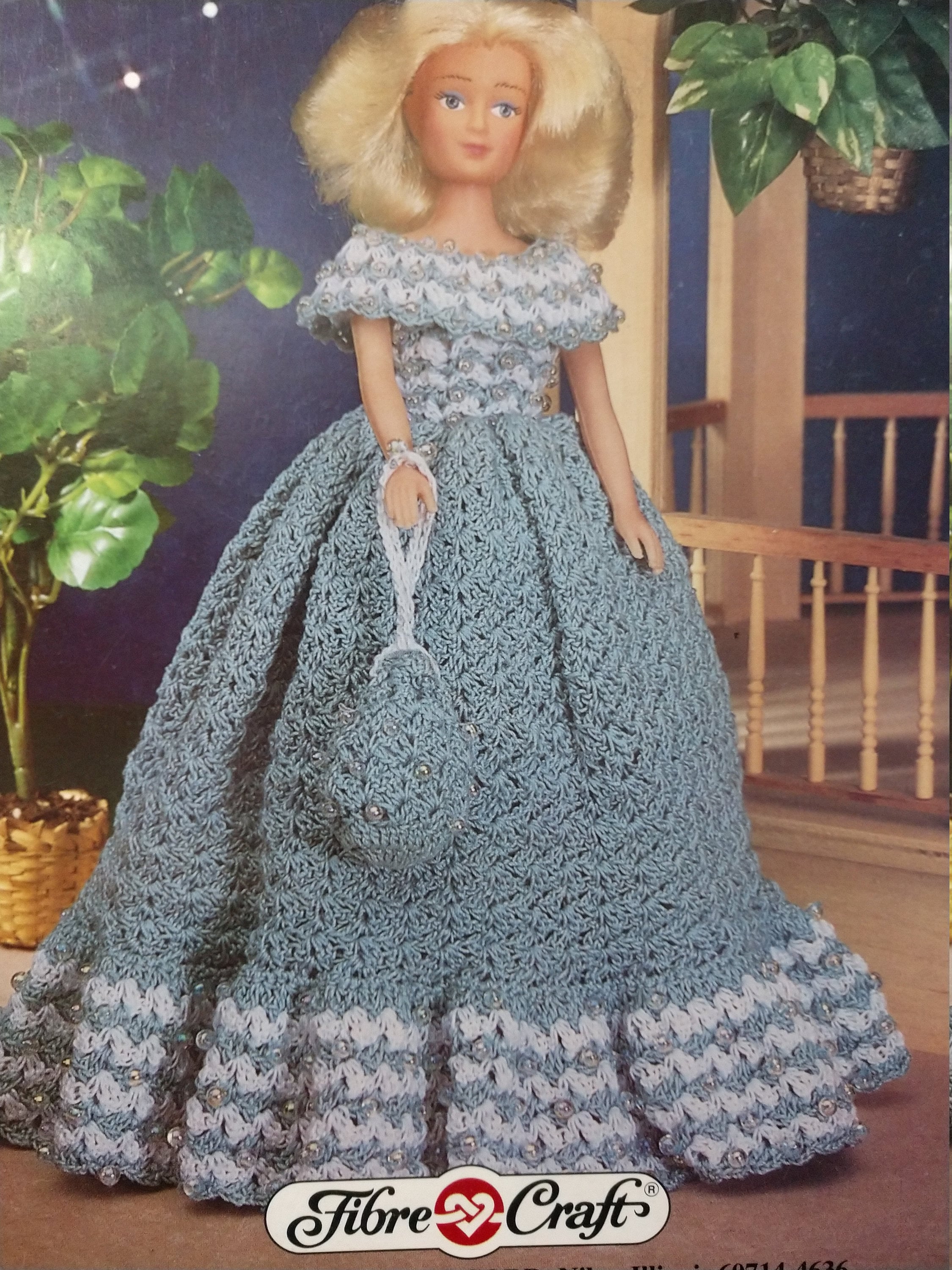 1955-1965 Jeweled Hollywood Gowns for Barbie Paradise 86 Crochet PATTERN NEW