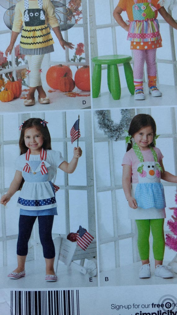 Simplicity Pattern 1954 Childrens Costume Aprons holidays ladybug bees