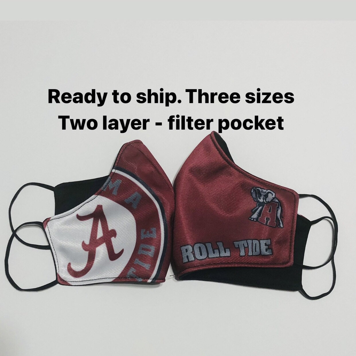Alabama Football mask. (Ready to ship)