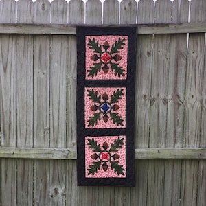 Acorns and Oak Leaves Runner, Acorns and Oak Leaves Wall Hanging, Autumn Runner, Fall Wall Hanging