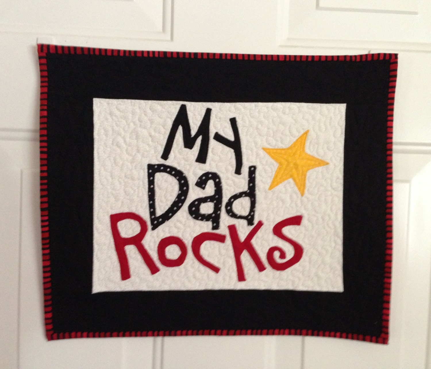 Quilted Hand Appliqued Wall Hanging for Dad - Etsy