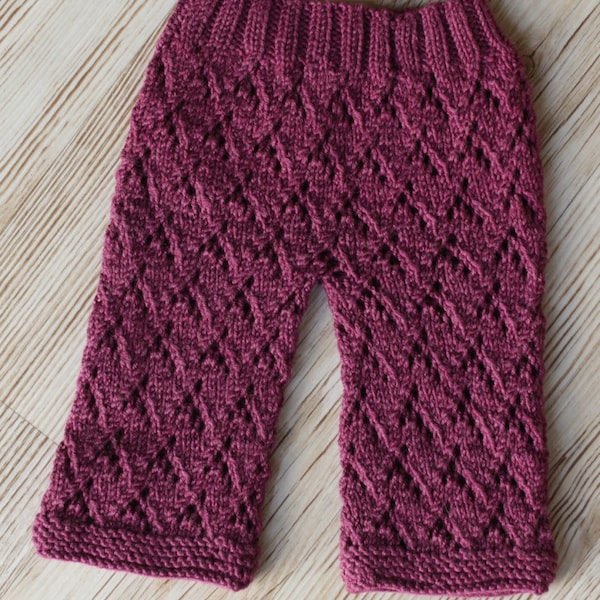 Seamless Lace Baby Pants Knitting Pattern