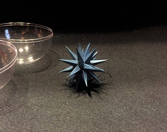 Two inch handmade paper Dark Blue Moravian Star used as decoration, ornaments or art.